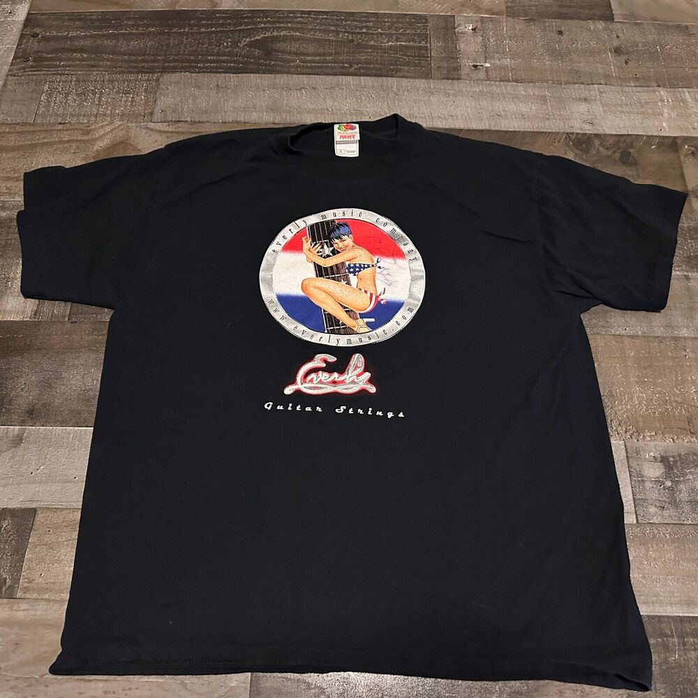 Everly Music Company Shirt - Guitar Strings - Music Industry Pinup XL